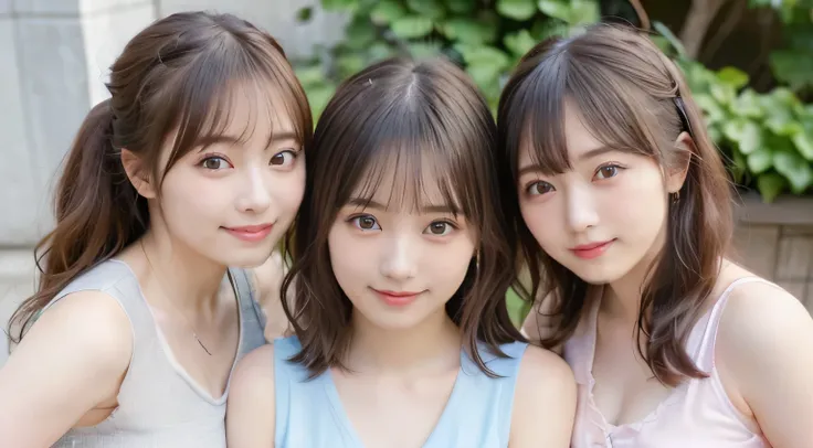 masterpiece, better quality, High resolution, ((realistic:1.4, Live shooting, 超High resolution,best image quality: 1.4)), ((Do not split)),((Upper body:1.5)), beautiful and fine eyes, natural color lip, ((big smile:1.5)), ((Random and cute curly hair)), ((...