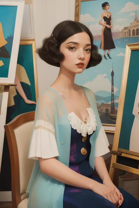 1920s Parisian Surrealist Salon (Location: Art Studio)
Character: A young woman in her twenties, with bobbed hair, hosts a surrealistic salon in a 1920s Parisian art studio. Paintings come alive, and guests enter canvases to explore fantastical landscapes....