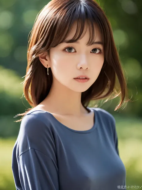 a skinny Japanese lady, 20 years old, (realistic), (hyperrealism), (photorealistic), (8K resolusion), depth of field, (upper-body:1.2), super detailed face, detailed eyes, cute face, various face expression, various hair style, (small breasts:0.6), (very t...