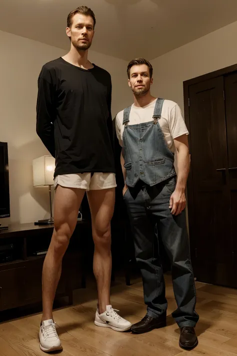 tallest man in the world is handsome with a short man