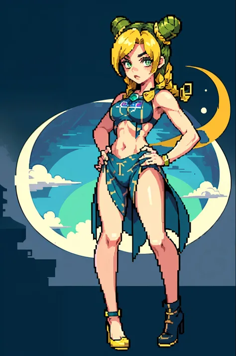 (obra maestra, Calidad superior, Mejor calidad), pixel,pixel art,1 chica,cuerpo completo, 
 Jolyne 