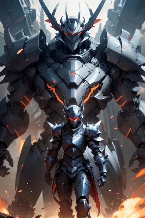 mechanized, (dragon mech), (black armor)