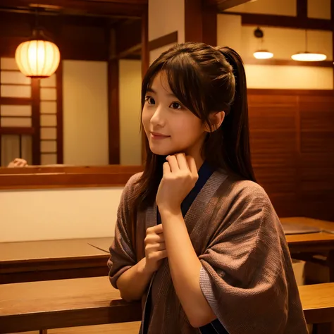 Two-dimensional beautiful girl wearing a yukata。Sexy with big。Being in a Japanese-style room。