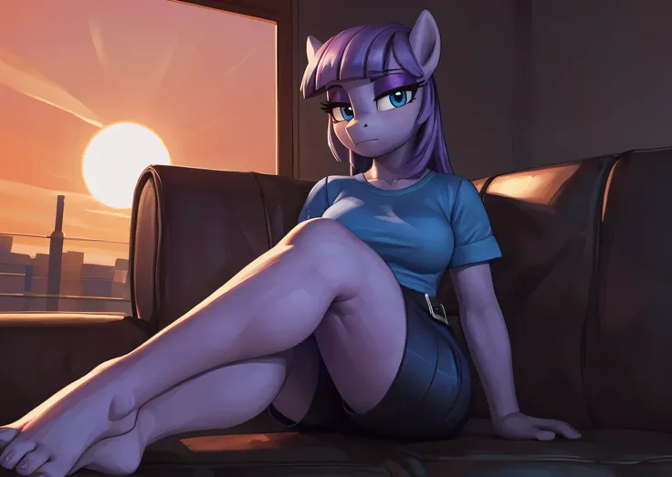 [maud pie], [Uploaded to e621.net; (Pixelsketcher), (mayosplash), (wamudraws)], [uploaded to twitter.com; (@senip)], ((masterpiece)), ((HD)), ((high res)), ((solo portrait)), ((full body)), ((front view)), ((feet visible)), ((pony; anthro horse)), ((detail...