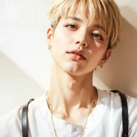 trimmed man in white shirt and black suspenders posing for a photo, Jimin, park Jimin, Jiminthe full lips, Jimino nariz grego, Jiminthe right eyelid is swollen, accurate Jimin face, kpop idol portrait, hyung tae, Retrato de Jossi do Blackpink, chave ainda,...