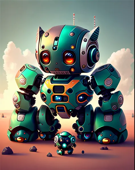 adorable robot,Futuristic robots, with hyper robot