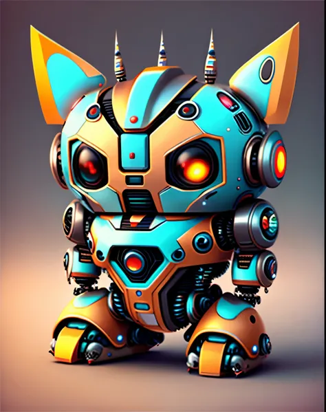 adorable robot,Futuristic robots, with hyper robot,human-like style