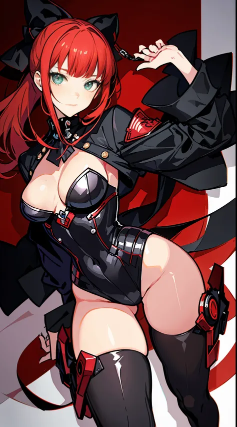 Persona 5 art style wlop, Persona 5 art style, character 5 style, Kasumi Yoshizawa, Girls in wear, whole body, high quality, 8k, open chest, ponytail, small breasts, Bangs, smooth thighs, Patsan, top quality, 8k, ultra high definition, beautiful eyes, Slen...