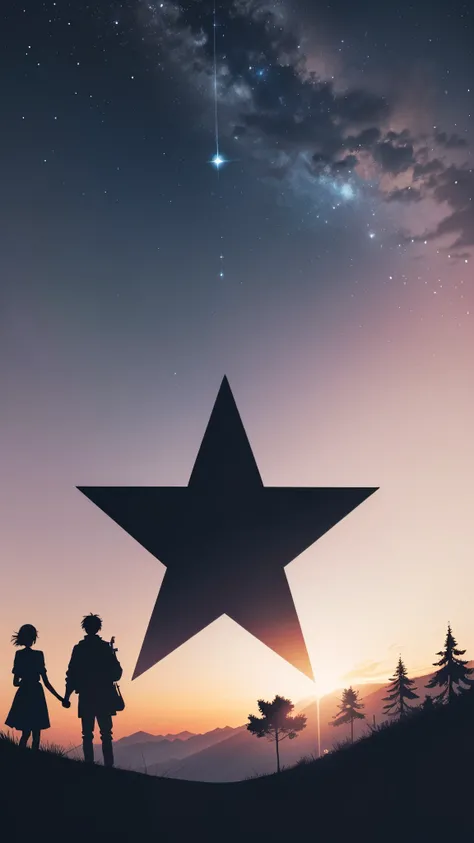 simple_wallpaper, star_icon, silhouette,