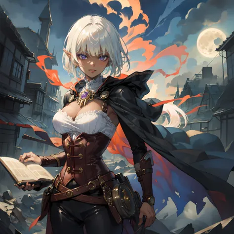 ((masterpiece )), (top quality), (best quality), ((ultra-detailed, 8k quality)), Aesthetics, Cinematic lighting, (detailed line art), Beautiful digital artwork, Exquisite digital illustration, absurdres,
BREAK,
ultra detailed portrait of Milf Dark Elf Wom...