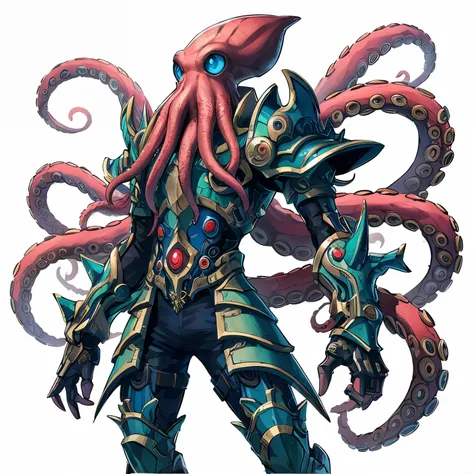 humanoid octopus wearing an armor