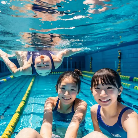 Elementary school swimming class