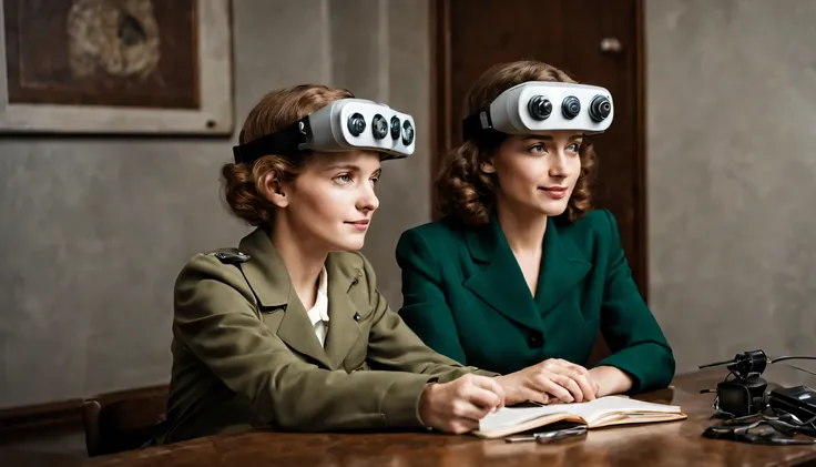 the benevolent Meta Corporation happily developing brain wave reading gizmos but set in WWII