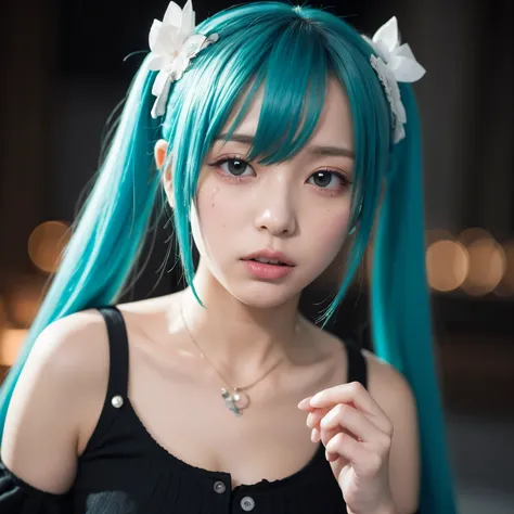 Hatsune Miku　Blood　tears　sad　cry　ghost