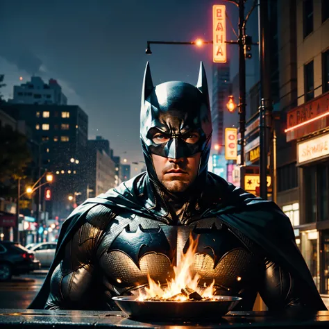 Batfleck Ben-Affleck batman in the rain on a city street at night, from movie batman, film still of batman, in batman movie still cinematic, ryan renolds as batman, still image from batman movie, the batman, batman, in batman, dwayne johnson as batman, dav...