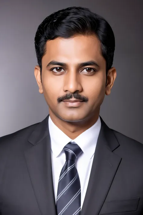  (best quality,hd,portrait:1.2),Detailed photograph of a south indian businessman,smart,ultra-detailed,professional,focused, straight, looking at camera, black background