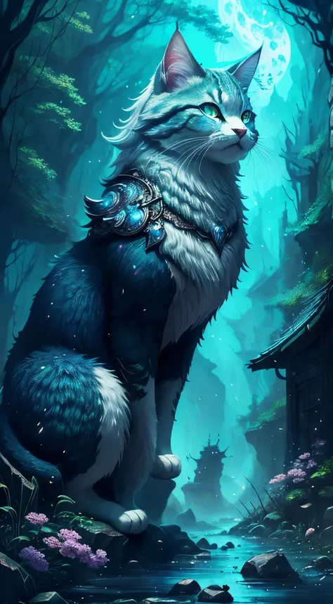 smileで住宅街の道路で座っている翼のある猫, furry fantasy art, very very beautiful furry art, warrior cat fan art, high quality fantasy art, Ahri, adorable digital painting, digital fantasy art ), cute detailed digital art, by Yan J, realistic fantasy paintings, realistic fa...