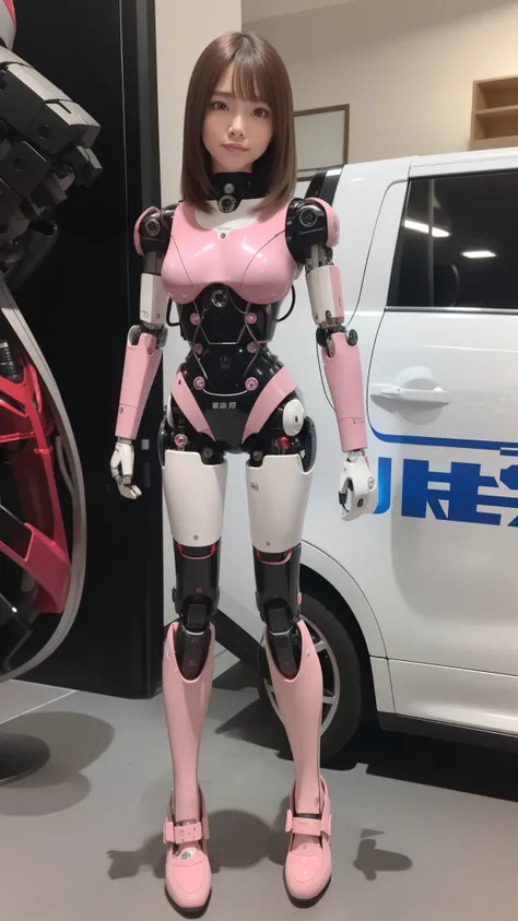 masterpiece, best quality, extremely detailed, (8K, 4K, Best Quality, Hight resolution, 超A high resolution:1.1), 8K portrait,1girl in, Japanese android girl, android teacher, control panels, android, Droid, Mechanical Hand, ,Robot arms and legs, Black hair...