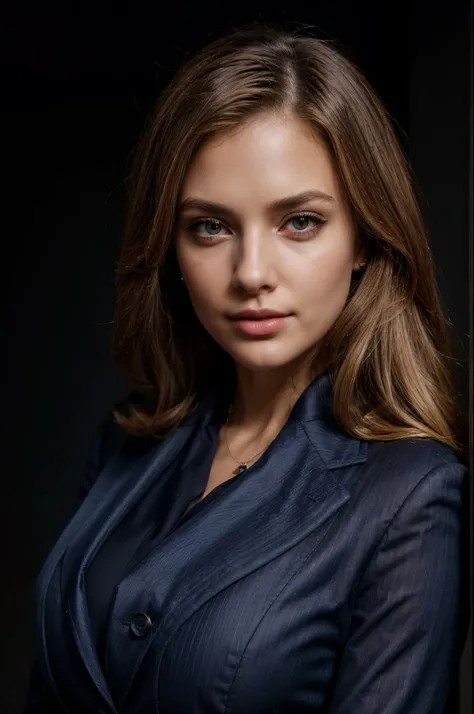 ((sfw:1.2)), (highres:1.2),(best quality:1.2),(professional:1.1),(portrait:1.1), navy dark blue profesional blazer clothes, blonde hair,upper body,female,stylish,elegant,corporate attire,businesswoman,headshot,beautiful,American,photo for CV,confident expr...