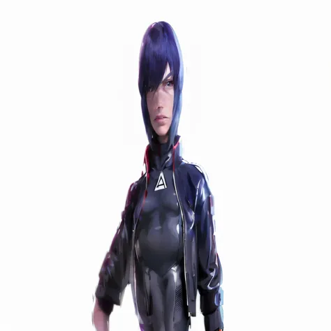 a close up of a person in a leather outfit with a sword, motoko kusanagi, ghost in the shell art style, styled like ghost in the shell, inspired by Leng Mei, ghost in the shell style, gits, katana zero video game character, female lead character, female cy...