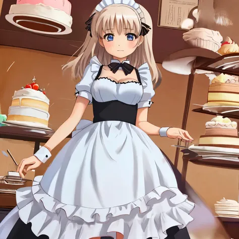 Head maid in cake dress