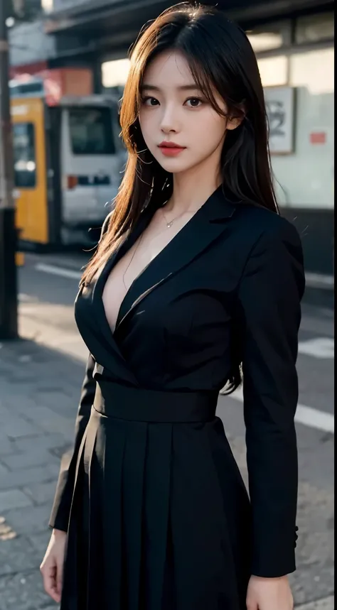 Slender Asian girl, kpop idol, ((school uniform)), ((top quality, 8k, masterpiece: 1.3)), crisp focus: 1.2, beautiful woman with perfect figure: 1.4, ighly detailed face and skin texture, detailed eyes, skinny, beautiful face, symmetrical face, full-length...