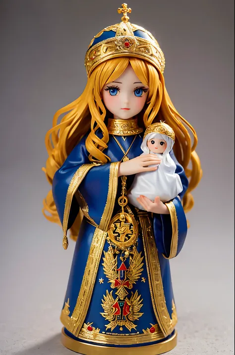 orthodox ((slavic:1.1)) traditional ((russian:1.1)) pagan doll of sun goddess, paganism, full-height.