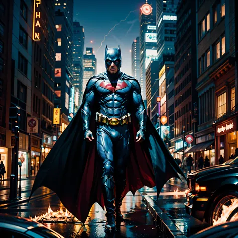 Batfleck Ben-Affleck batman in the rain on a city street at night, from movie batman, film still of batman, in batman movie still cinematic, ryan renolds as batman, still image from batman movie, the batman, batman, in batman, dwayne johnson as batman, dav...