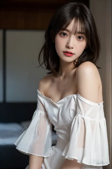 (((parted bangs, medium hair))), highest quality, 8K, HDR, High resolution, disorganized:1.2, blurred background, Bokeh:1.2, photograph, (RAWphotograph:1.2), (realistic:1.4), (masterpiece:1.3), (intricine details:1.2), 1 girl, 一人in, chinese girl, delicine,...