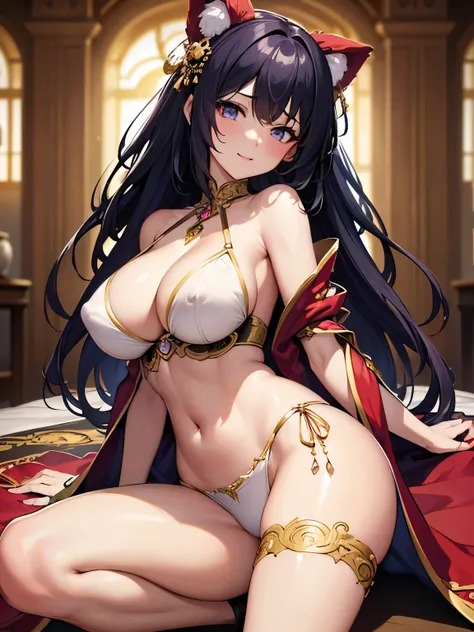 (best quality,ultra-detailed,highres,masterpiece:1.2),(anime,fantasy) girl in a beautiful dress, (beautiful detailed chest:1.1), (beautiful detailed smile:1.1), (beautiful hair:1.1),(dancing:1.1),(graceful:1.1), in a luxurious room, (sweating:0.9)((巨大なtits...