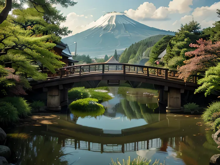 oil painting of a japanese environment