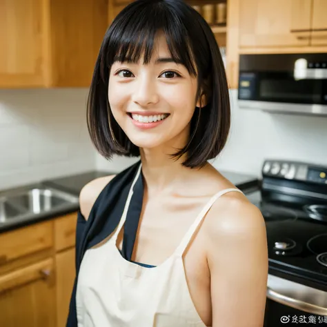 Cook、(masterpiece:1.3), (8K, Photoreal, Raw photo, best image quality: 1.4), Japanese, (1 girl), beautiful face, (lifelike face), (black haired, short hair:1.3), beautiful hairstyle, realistic eyes, beautiful eyes, (skin that looks real), beautiful skin, a...