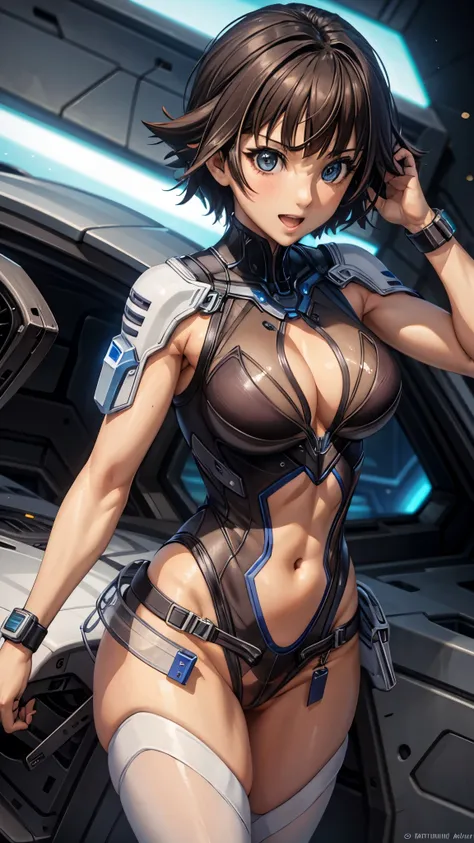woman,20-year-old,,city,night,white tight miniskirt bodysuit,(Harada Makoto),open mouth smile((See-through))