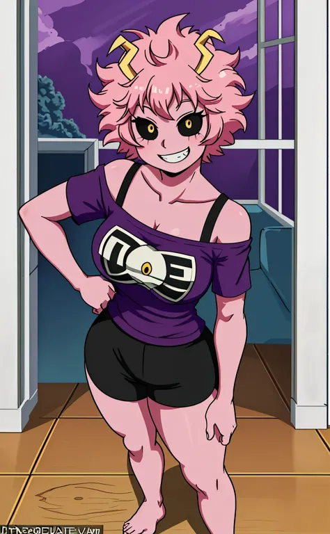 [mina ashido], [boku no hero academia], ((masterpiece)), ((hd)), ((high res)), ((solo portrait)), ((full body)), ((front view)),...