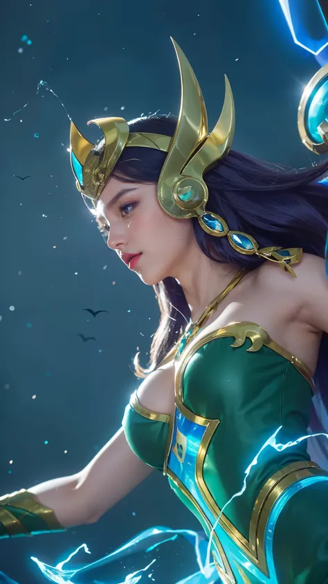 Ultra detail texture, ulta detail, ultra hight, realistic, 16k, selena (/mobile legends bang-bang/), perfect body, bobs, full body, 1 woman, bokeh, detail eyes, detail face, White hair, scarf