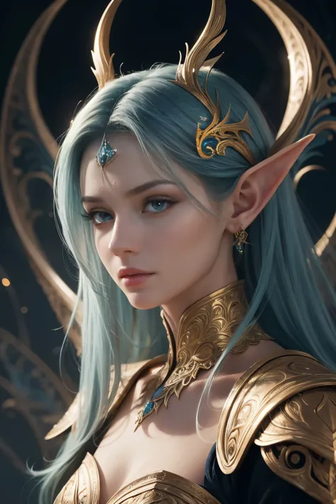 (best quality, 4k, high-resolution, masterpiece:1.2), ultra-detailed, realistic, radiant lighting, epoch elves, portraits, fanta...