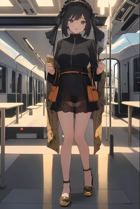 4d, girl,(8k quality, highly detailed, masterpiece, ultra-detailed), ray tracing,exhibitionist, train,