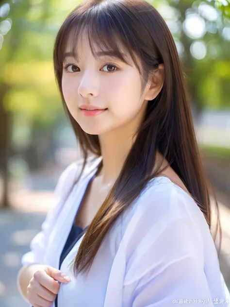 ((cute日本の女の子、beautiful japanese girl、1 girl、clear、19 years old、ponytail、Highly detailed face and skin texture、refinement、super detailed face、highly detailed eyes、Lee Hong、blush、cheek、ピンクのcheekを塗ったcheek、close-up of woman、 from the neck up、 Close to the came...