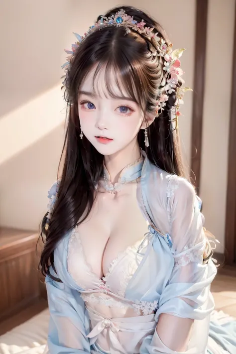 small loli ，,princess 10 yeald old cute, Master picture quality, Highest quality, Best picture quality, Exaggerated details, The expression is shy,a close up of a , Super beautiful,Long hair, Very exaggerated and compact, Round breasts , Pose in front of t...