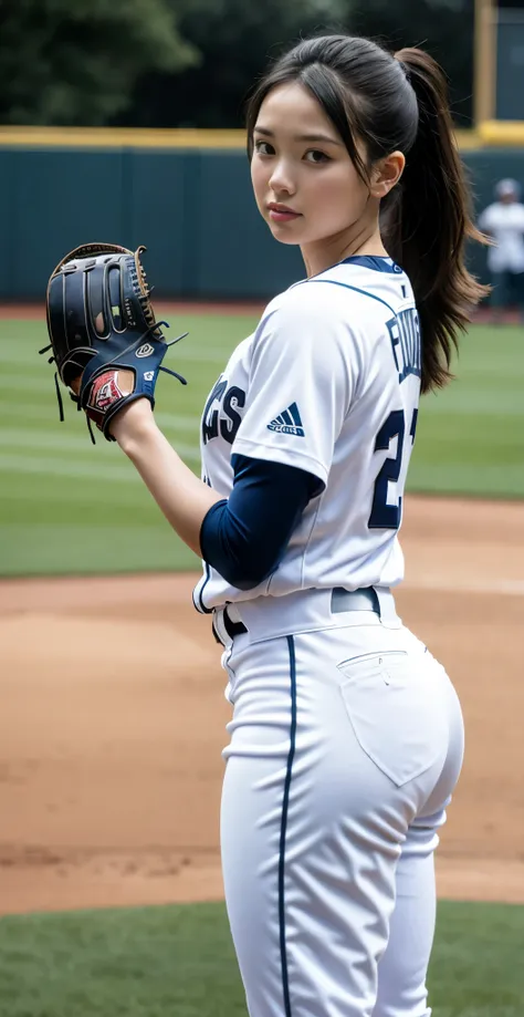 female baseball player