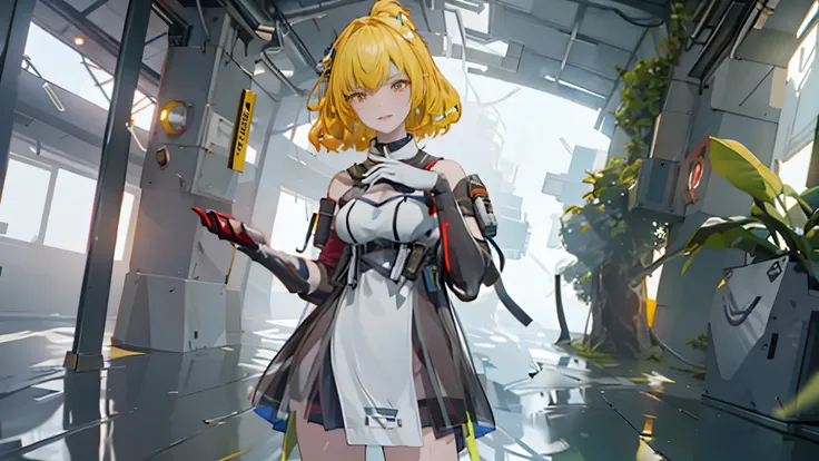 ((best quality)), ((masterpiece)), (detailed:1.4), 3d, an image of a beautiful cyberpunk female, short yellow hair, red eyeys,hd...