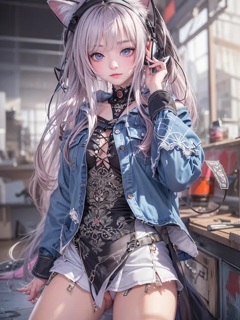 (8K、master piece、highest quality、highest level、Highest image quality、muste piece、intricate details、high resolution、depth field、Natural light、professional lighting)、(one girlish girl)、solo、(cute:1.2)、very beautiful 20 year old cartoon girl、(high detail skin...