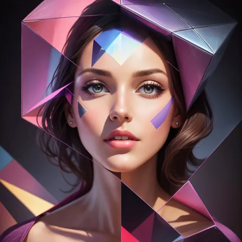 arafed image of a woman with a colorful hat and a diamond, stunning digital illustration, beautiful digital artwork, realistic digital art 4 k, realistic digital art 4k, gorgeous digital art, stunning digital art, amazing digital art, beautiful art uhd 4 k...