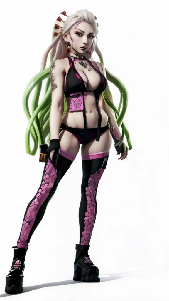 a cartoon image of a woman in a pink outfit and a snake, anime woman fullbody art, anime character; full body art, anime monster girl, official character art, rogue anime girl, fine details. anime. tentacles, female anime character, anime character, humano...