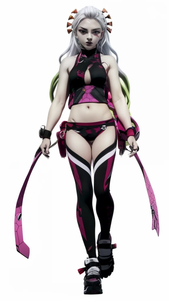 a cartoon image of a woman in a pink outfit and a snake, anime woman fullbody art, anime character; full body art, anime monster girl, official character art, rogue anime girl, fine details. anime. tentacles, female anime character, anime character, humano...