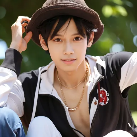 Crie o personagem "Monkey D.Luffy" como Idol de kpop