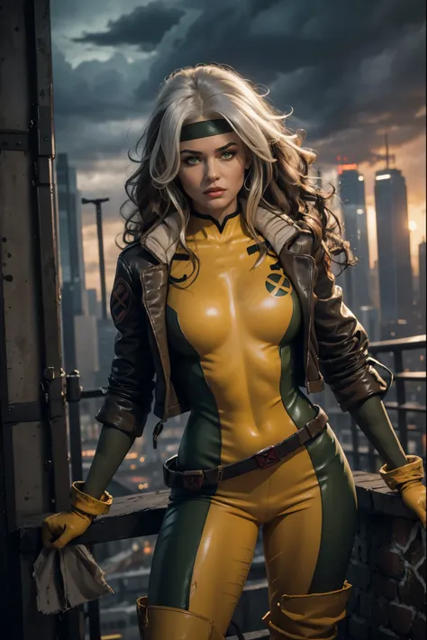 (full body),rogue from the x-men,beautiful detailed eyes,beautiful detailed lips,extremely detailed eyes and face,longeyelashes,...