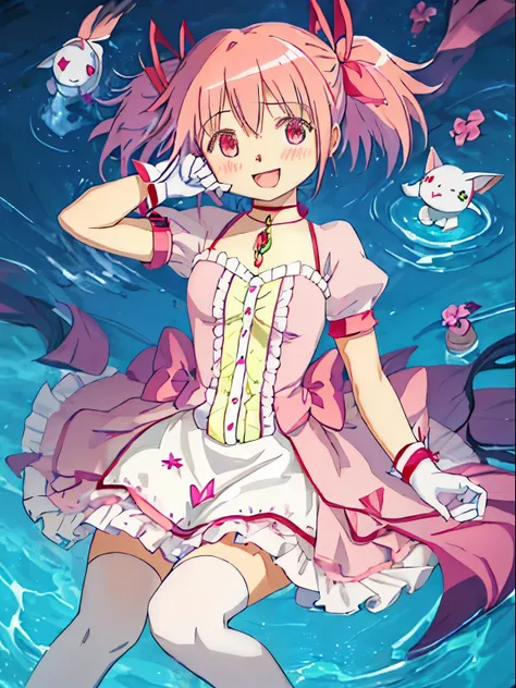 highest quality, table top, high resolution, alone, {kaname_madoka_puera magimad magica:1.15}, pink_hair, short_hair, twin tails...