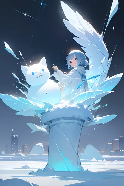 As the snow fell softly from the sky, a young girl walked through the quiet streets of the city. Her name was Lily and she was just an ordinary girl, or so she thought. Little did she know, she possessed a unique and powerful ability - the power of ice.

E...