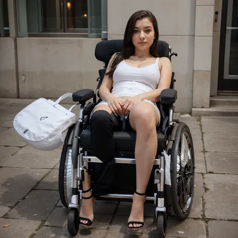 paraplegic girl on wheelchair on sexy costium